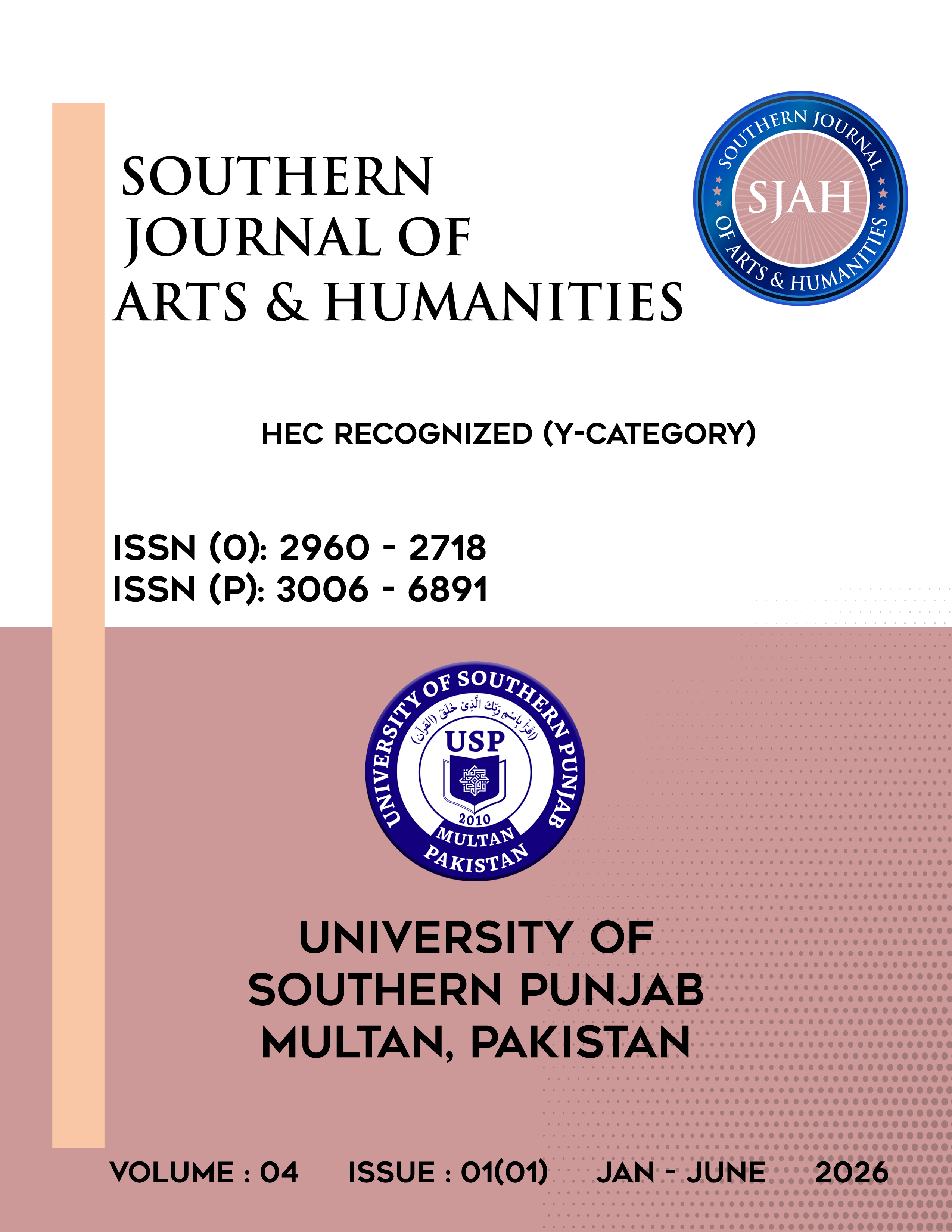 					View Vol. 4 No. 01(01) (2026): Southern Journal of Arts & Humanities
				